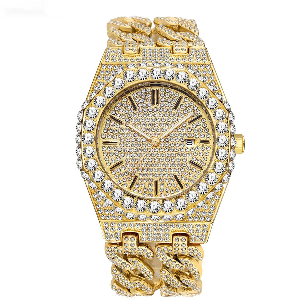 Iced Cuban Link Chain Quartz Watch