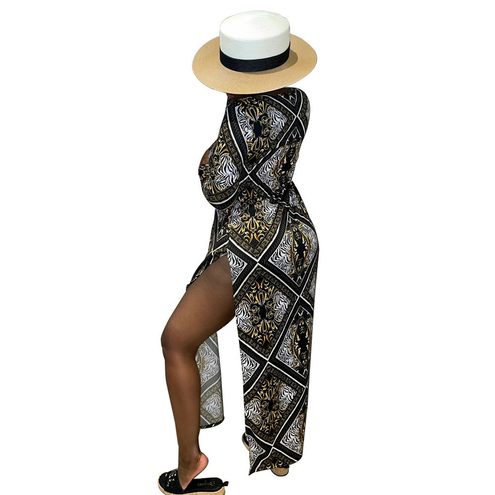 Women's Fashion Print Three Piece Swimsuit