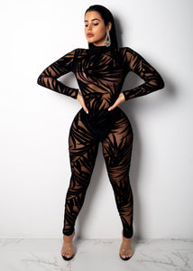 Sexy Mesh Hollow  Jumpsuit