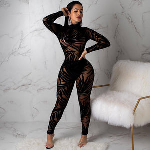 Sexy Mesh Hollow  Jumpsuit